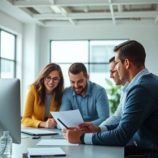 Captura de video corporativo mostrando un equipo de desarrollo trabajando en un proyecto.
