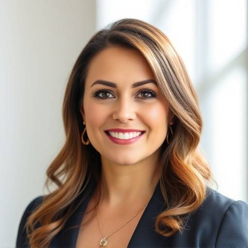 Retrato de Maria Rodriguez, Directora de Marketing.